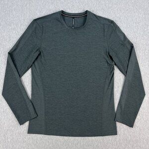 Ten Thousand Versatile Shirt Mens S Long Sleeve Heather Gray Mesh Training Crew